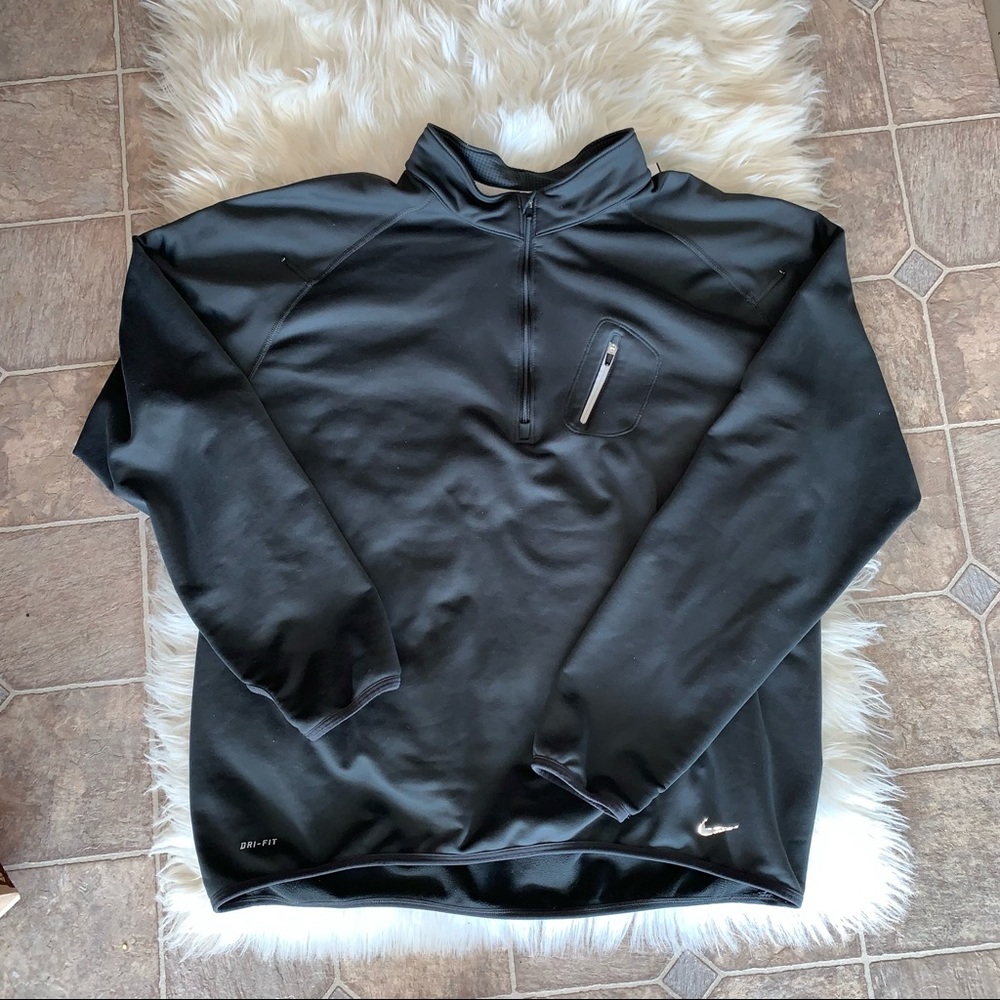 Nike Gray 1/2 Zip DRI-FIT Active Pullover Top/jacket Running, Gym, Fitness
